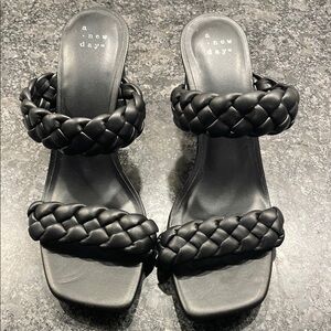 A New Day Black Braided Sandals